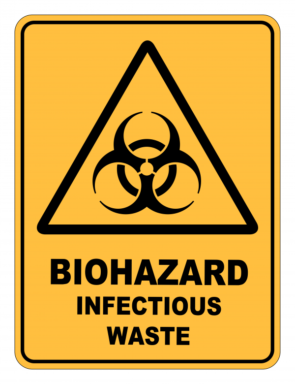 Biohazard Infectious Waste Caution Safety Sign