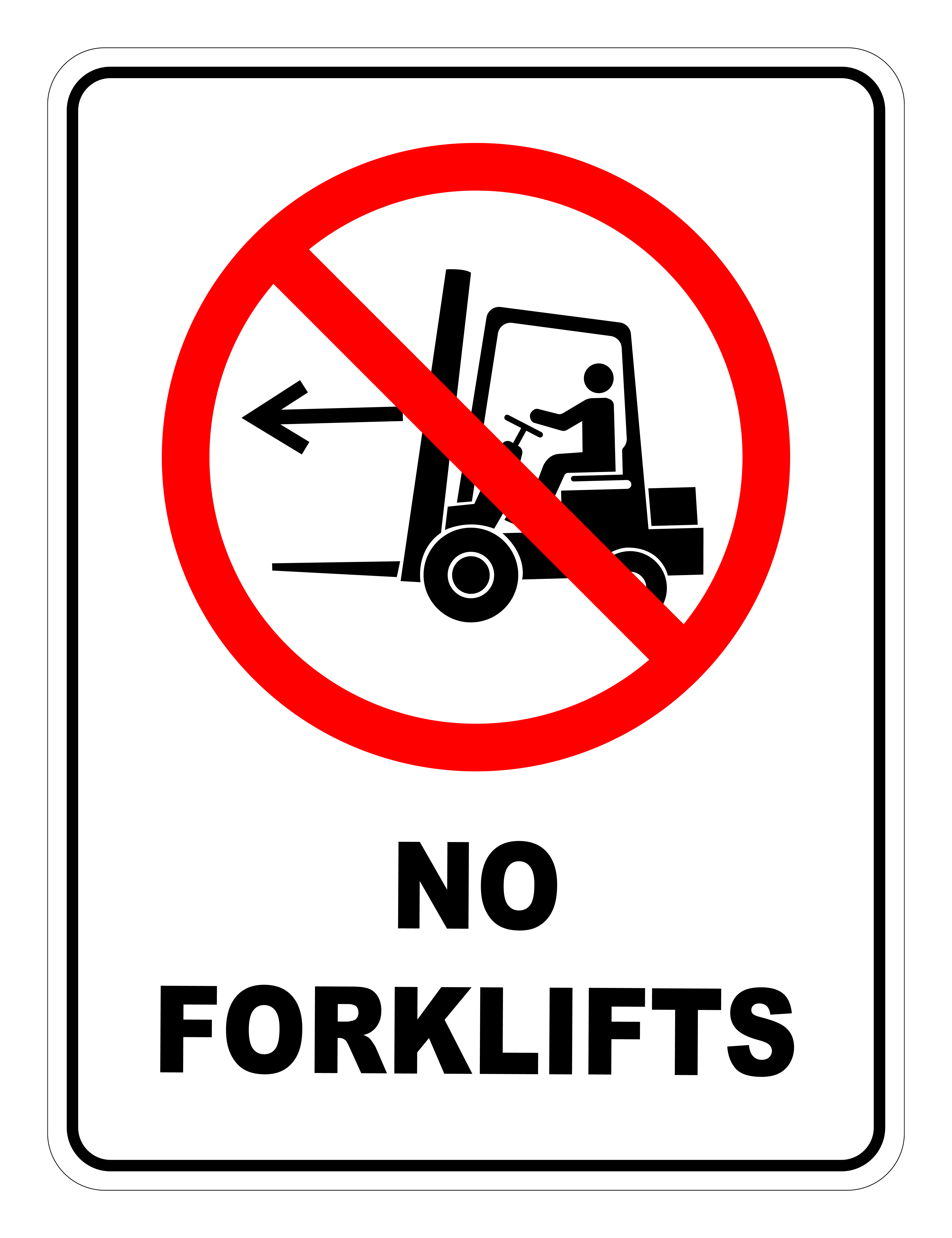 Forklift In Use Signs