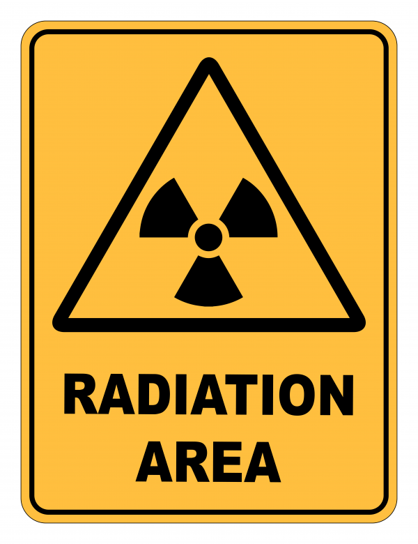 Radiation Area Caution Safety Sign
