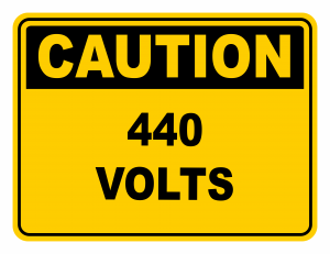 440 Volts Warning Caution Safety Sign
