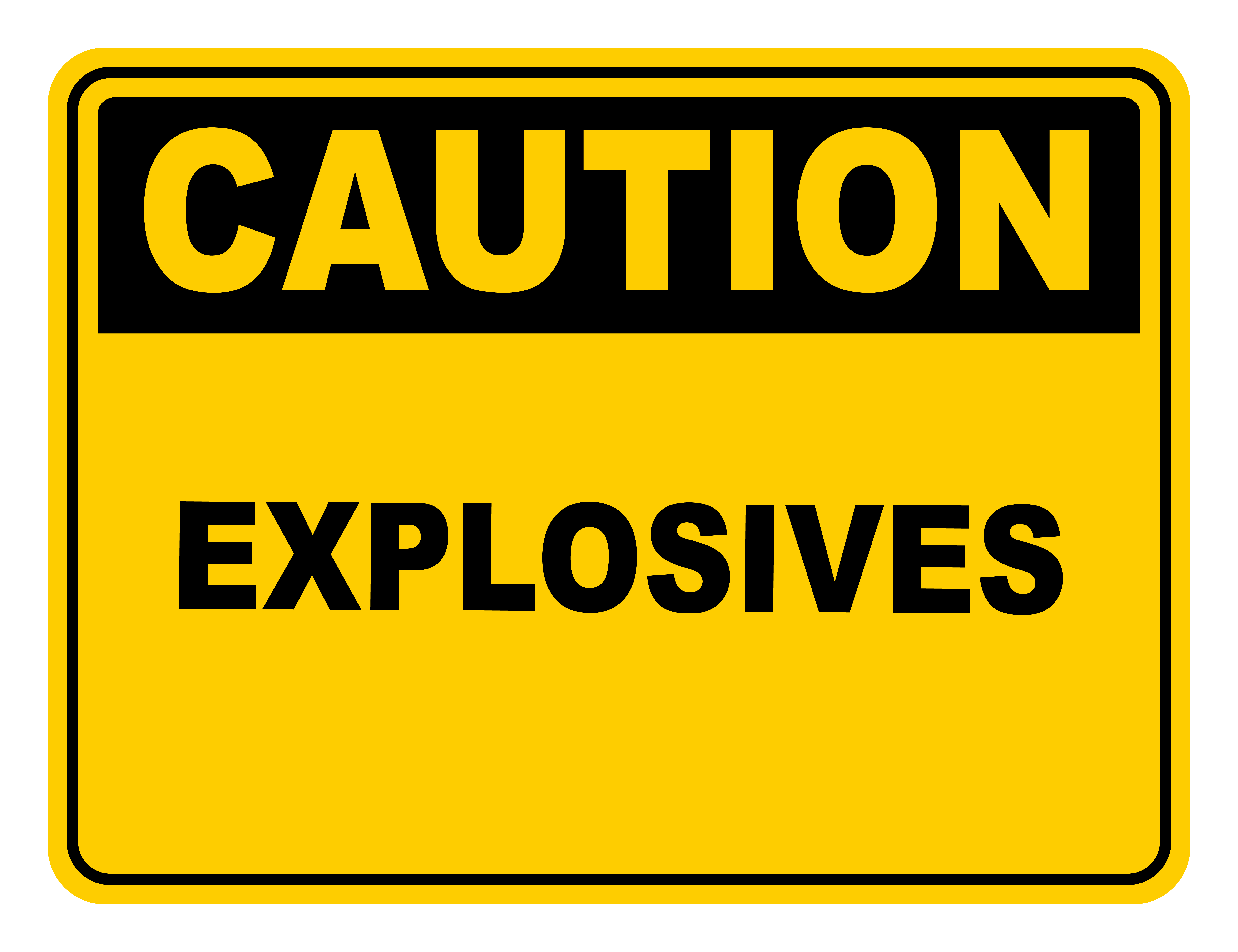 Explosives Caution Safety Sign Safety Signs Warehouse