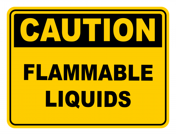 Flammable Liquids Caution Safety Sign Safety Signs Warehouse
