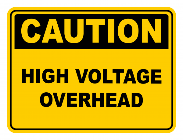 High Voltage Overhead Caution Safety Sign Safety Signs Warehouse