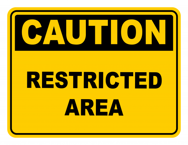 Restricted Area Caution Safety Sign - Safety Signs Warehouse