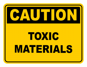 Toxic Materials Warning Caution Safety Sign